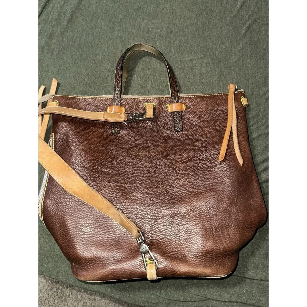 Consuela Sling Magdalena Pebbled Leather Large Sz Purse Straps Like Green